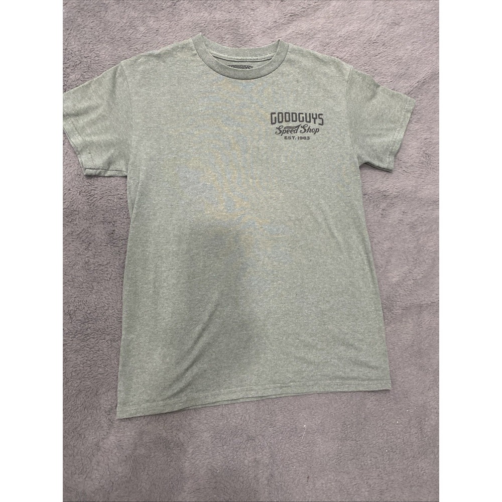 Goodguys Custom Speed Shop Hot Rod‎ Graphic Tee Olive Green Size Small